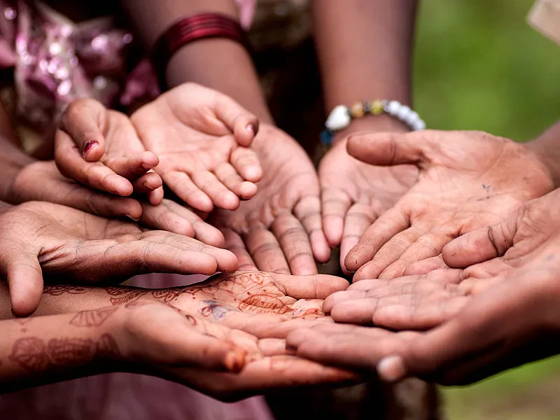 close up view of children putting their hands toge medium corporate e-learning